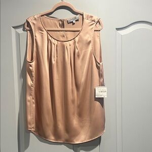 Kasper Women's Satin Blouse in Soft Pink